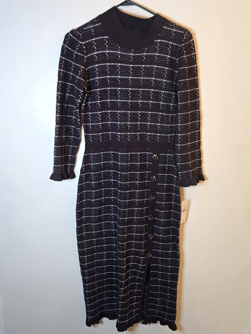 52seven Brown Maxi Sweater Dress Womens Small